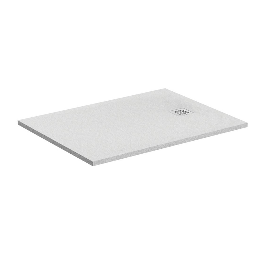 Immagine di Ideal Standard ULTRA FLAT S piatto doccia rettangolare L.160 P.80 cm ultrasottile, colore bianco finitura opaco effetto pietra K8276FR