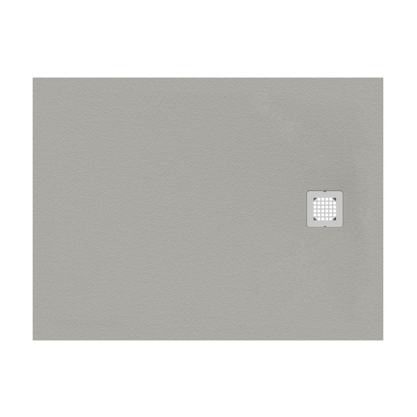 Immagine di Ideal Standard ULTRA FLAT S piatto doccia rettangolare L.160 P.80 cm ultrasottile, colore grigio cemento finitura opaco effetto pietra K8276FS