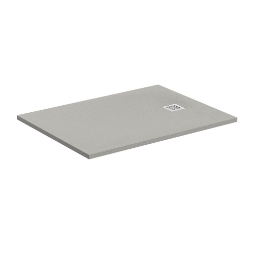 Immagine di Ideal Standard ULTRA FLAT S piatto doccia rettangolare L.160 P.80 cm ultrasottile, colore grigio cemento finitura opaco effetto pietra K8276FS