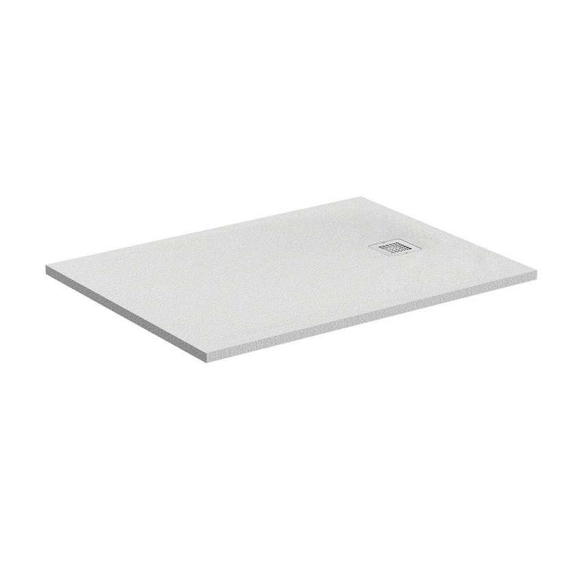 Immagine di Ideal Standard ULTRA FLAT S piatto doccia rettangolare L.160 P.90 cm ultrasottile, colore bianco finitura opaco effetto pietra K8277FR