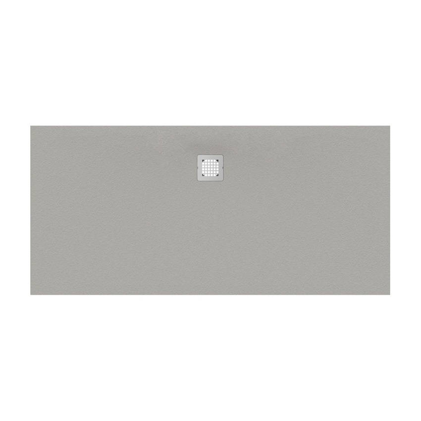 Immagine di Ideal Standard ULTRA FLAT S piatto doccia rettangolare L.170 P.90 cm ultrasottile, colore grigio cemento finitura opaco effetto pietra K8285FS