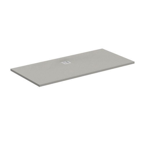 Immagine di Ideal Standard ULTRA FLAT S piatto doccia rettangolare L.170 P.70 cm ultrasottile, colore grigio cemento finitura opaco effetto pietra K8281FS