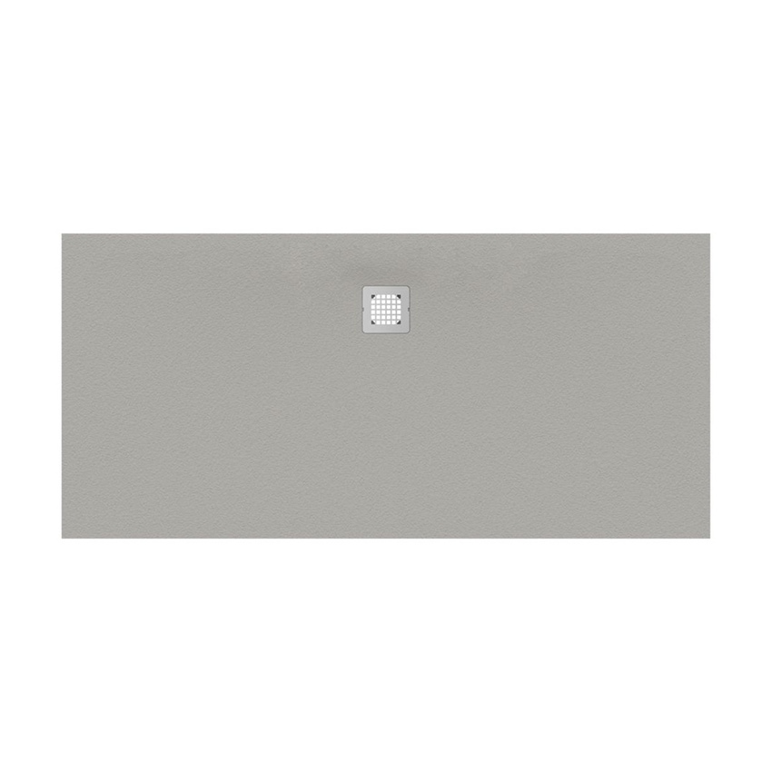 Immagine di Ideal Standard ULTRA FLAT S piatto doccia rettangolare L.170 P.70 cm ultrasottile, colore grigio cemento finitura opaco effetto pietra K8281FS