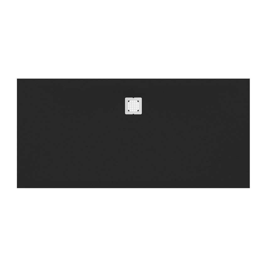 Immagine di Ideal Standard ULTRA FLAT S piatto doccia rettangolare L.170 P.70 cm ultrasottile, colore nero finitura opaco effetto pietra K8281FV