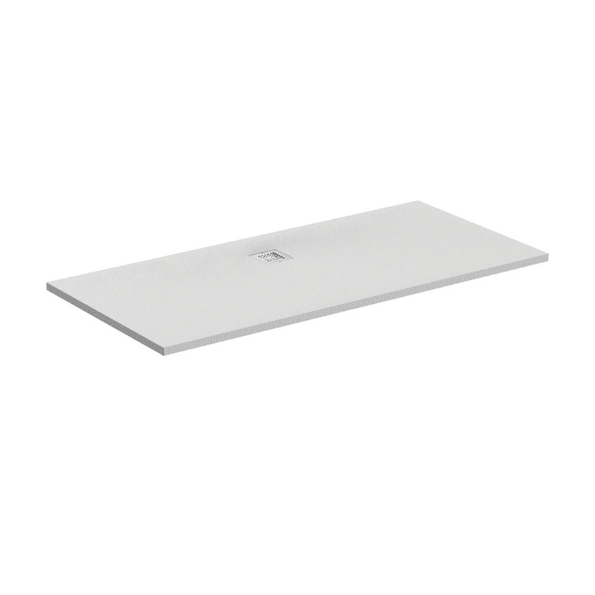 Immagine di Ideal Standard ULTRA FLAT S piatto doccia rettangolare L.170 P.80 cm ultrasottile, colore bianco finitura opaco effetto pietra K8284FR