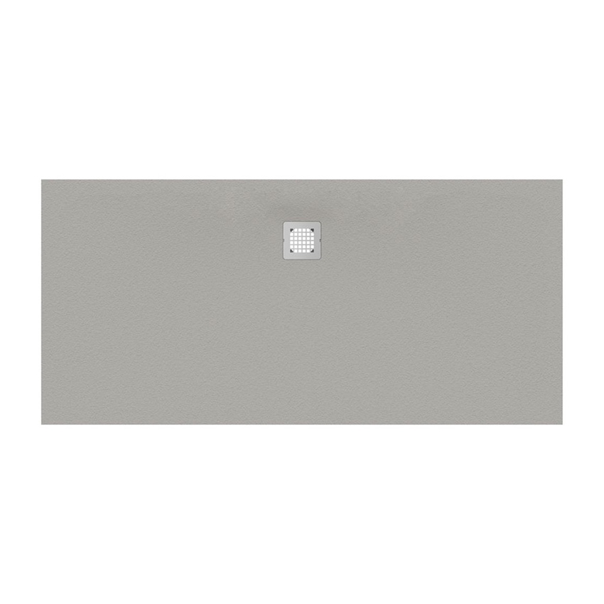 Immagine di Ideal Standard ULTRA FLAT S piatto doccia rettangolare L.170 P.80 cm ultrasottile, colore grigio cemento finitura opaco effetto pietra K8284FS