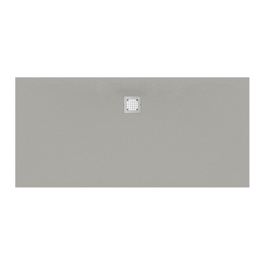 Immagine di Ideal Standard ULTRA FLAT S piatto doccia rettangolare L.180 P.90 cm ultrasottile, colore grigio cemento finitura opaco effetto pietra K8306FS