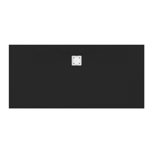 Immagine di Ideal Standard ULTRA FLAT S piatto doccia rettangolare L.180 P.90 cm ultrasottile, colore nero finitura opaco effetto pietra K8306FV