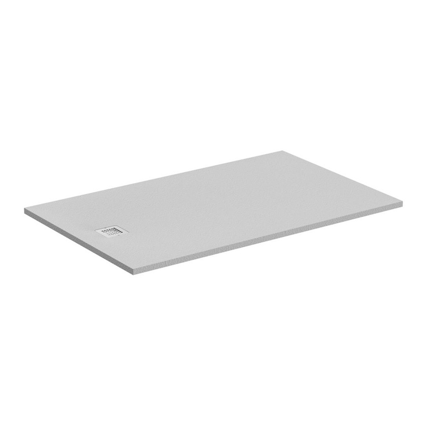 Immagine di Ideal Standard ULTRA FLAT S piatto doccia rettangolare L.160 P.100 cm ultrasottile, colore bianco finitura opaco effetto pietra K8319FR