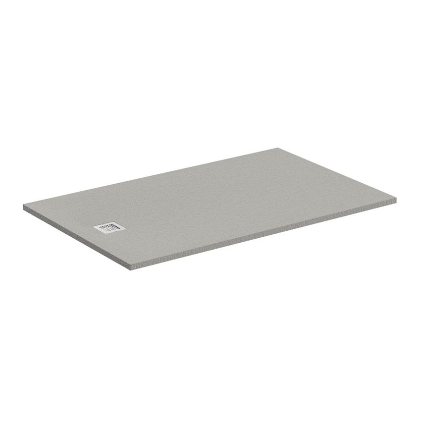 Immagine di Ideal Standard ULTRA FLAT S piatto doccia rettangolare L.160 P.100 cm ultrasottile, colore grigio cemento finitura opaco effetto pietra K8319FS