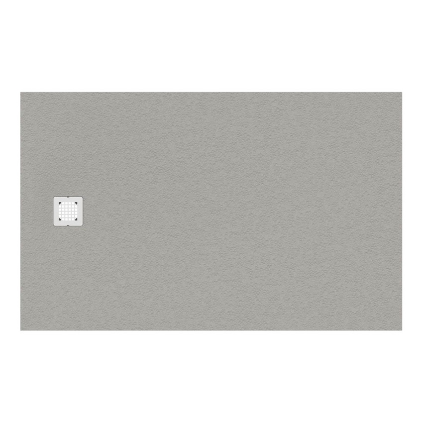 Immagine di Ideal Standard ULTRA FLAT S piatto doccia rettangolare L.160 P.100 cm ultrasottile, colore grigio cemento finitura opaco effetto pietra K8319FS