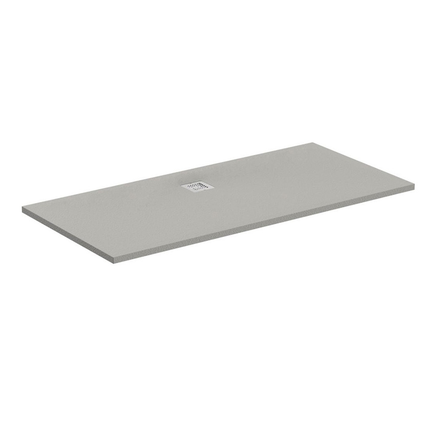 Immagine di Ideal Standard ULTRA FLAT S piatto doccia rettangolare L.200 P.100 cm ultrasottile, colore grigio cemento finitura opaco effetto pietra K8327FS