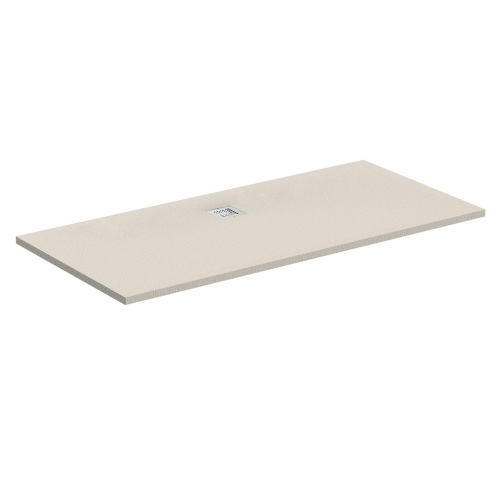 Immagine di Ideal Standard ULTRA FLAT S piatto doccia rettangolare L.200 P.100 cm ultrasottile, colore sabbia finitura opaco effetto pietra K8327FT