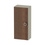 Immagine di Duravit WHITE TULIP colonna bassa H.88 cm, 1 anta con cerniera a destra e 2 ripiani in vetro con supporti in alluminio, frontale in legno massello finitura noce, corpo colore taupe finitura lucido WT1323R77H3