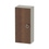 Immagine di Duravit WHITE TULIP colonna bassa H.88 cm, 1 anta con cerniera a destra e 2 ripiani in vetro con supporti in alluminio, frontale in legno massello finitura noce, corpo colore taupe finitura opaco WT1323R7760