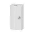 Immagine di Duravit WHITE TULIP colonna bassa H.88 cm, 1 anta con cerniera a destra e 2 ripiani in vetro con supporti in alluminio, frontale e corpo colore bianco finitura lucido WT1323R8585