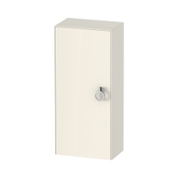 Immagine di Duravit WHITE TULIP colonna bassa H.88 cm, 1 anta con cerniera a destra e 2 ripiani in vetro con supporti in alluminio, frontale e corpo colore bianco nordic finitura lucido WT1323RH4H4