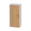 Immagine di Duravit WHITE TULIP colonna bassa H.88 cm, 1 anta con cerniera a destra e 2 ripiani in vetro con supporti in alluminio, frontale in legno massello finitura rovere, corpo colore bianco nordic finitura opaco WT1323RH539