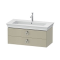 Immagine di Duravit WHITE TULIP base sottolavabo sospesa L.98.4 cm, con 2 cassetti e scasso per il sifone e coprisifone, frontale e corpo colore taupe finitura lucido WT43520H3H3
