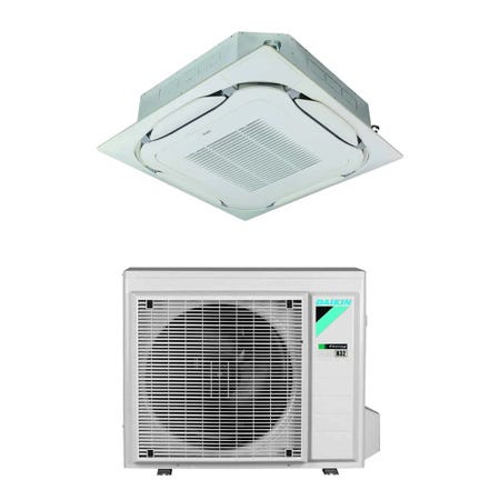 Immagine di Daikin FCAG-B Cassetta Round Flow R32 Climatizzatore a cassetta monosplit inverter | unità esterna 7 kW unità interna 21000 BTU RXM60R+FCAG60B