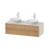 Immagine di Duravit WHITE TULIP base sottolavabo sospesa L.130 cm, con 2 cassetti e scasso per il sifone e coprisifone, 1 consolle con 2 tagli per lavabo, frontale finitura rovere naturale massello, corpo colore bianco nordic finitura lucido WT4988BH5H4