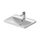 Duravit D-NEO lavabo da incasso soprapiano 60 cm monoforo, con troppopieno, con bordo per rubinetteria, Wondergliss, colore bianco 03576000271