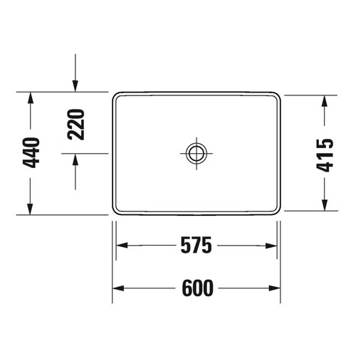 Immagine di Duravit D-NEO lavabo da incasso soprapiano 60 cm, senza troppopieno, colore bianco 0358600079