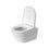 Immagine di Duravit D-NEO set completo sanitari sospesi, vaso con sedile a chiusura ammortizzata e bidet monoforo, colore bianco finitura lucido, modulo installazione DUOFIX 90 per parete in cartongesso 111.016.00.1D-D-NEO