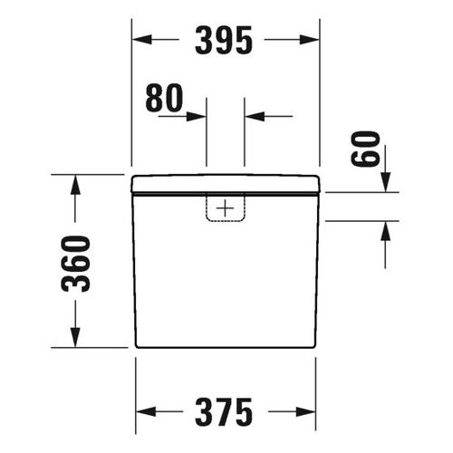 Immagine di Duravit D-NEO cassetta di sciacquo con batteria Dual Flush, pulsante cromato, per attacco sx, dx o centrale alto, 6/3 l, UWL classe 2, colore bianco 0944000005