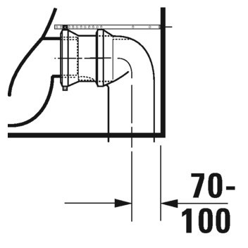Immagine di Duravit D-NEO vaso monoblocco a pavimento Rimless®, senza brida, per cassetta appoggiata (non inclusa), a cacciata, UWL classe 1, colore bianco 2002090000