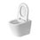 Immagine di Duravit D-NEO set completo sanitari a pavimento, vaso senza brida con sedile a chiusura ammortizzata e bidet monoforo, colore bianco finitura lucido 2003090000+0021690000+2295100000