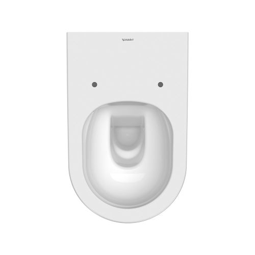 Immagine di Duravit D-NEO set completo sanitari a pavimento, vaso senza brida con sedile a chiusura ammortizzata e bidet monoforo, colore bianco finitura lucido 2003090000+0021690000+2295100000