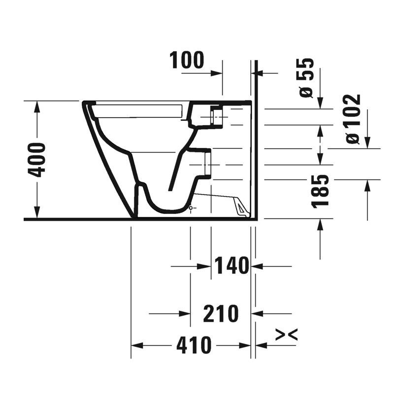 Immagine di Duravit D-NEO set completo sanitari a pavimento, vaso senza brida con sedile a chiusura ammortizzata e bidet monoforo, colore bianco finitura lucido 2003090000+0021690000+2295100000
