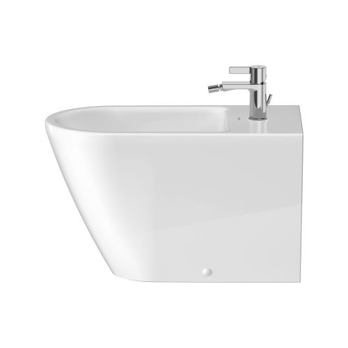 Immagine di Duravit D-NEO bidet a pavimento monoforo, con troppopieno, con bordo per rubinetteria, colore bianco 2294100000