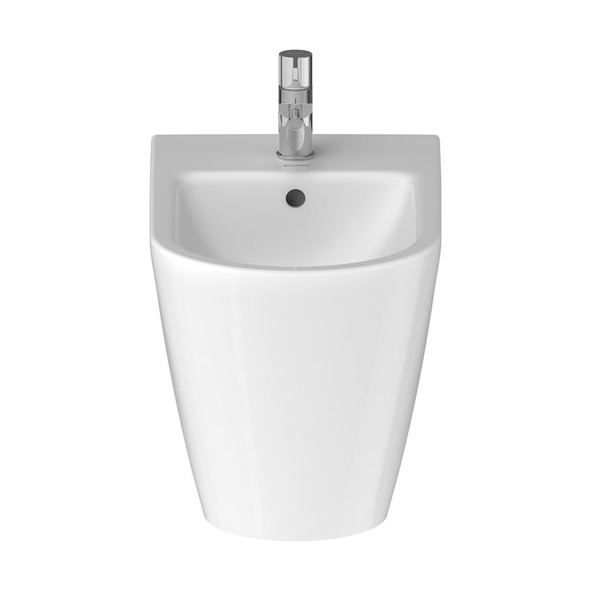 Immagine di Duravit D-NEO bidet a pavimento monoforo, con troppopieno, con bordo per rubinetteria, colore bianco 2294100000
