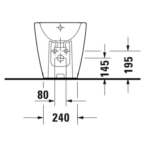Immagine di Duravit D-NEO bidet a pavimento monoforo, con troppopieno, con bordo per rubinetteria, colore bianco 2294100000