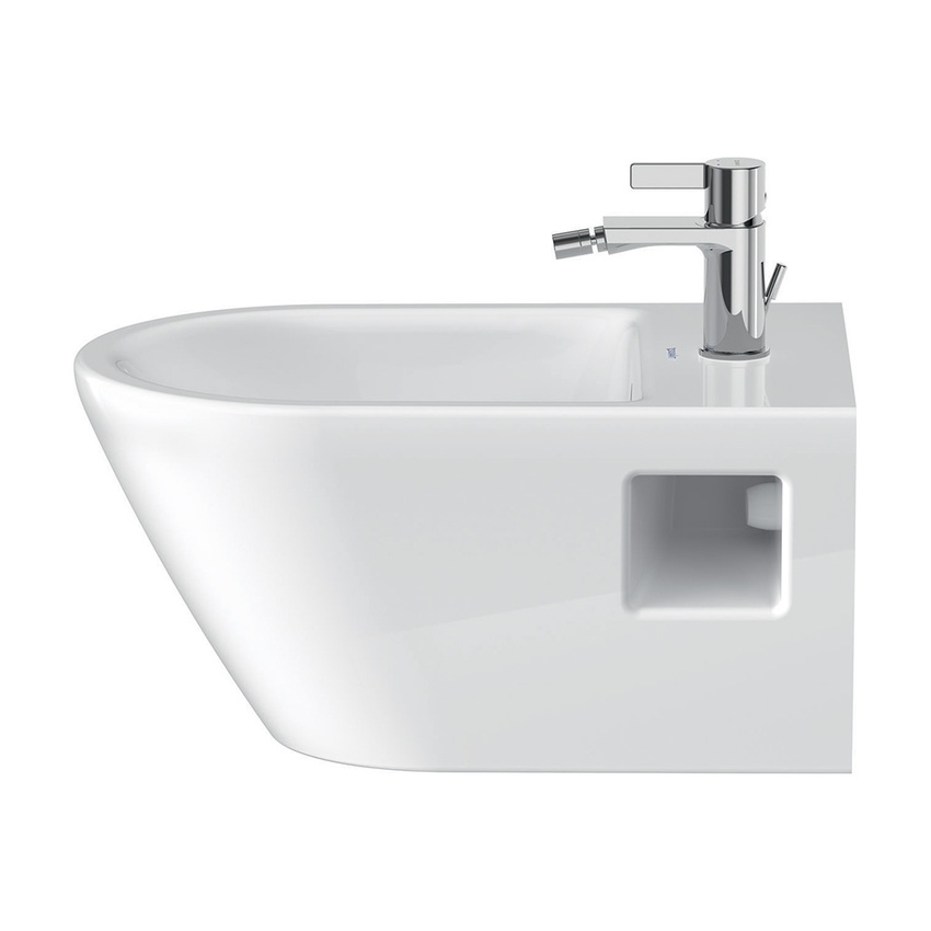 Immagine di Duravit D-NEO bidet sospeso monoforo, con troppopieno, con bordo per rubinetteria, colore bianco 2295150000