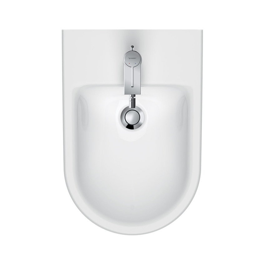Immagine di Duravit D-NEO bidet sospeso monoforo, con troppopieno, con bordo per rubinetteria, colore bianco 2295150000