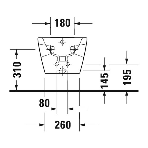 Immagine di Duravit D-NEO bidet sospeso monoforo, con troppopieno, con bordo per rubinetteria, colore bianco 2295150000