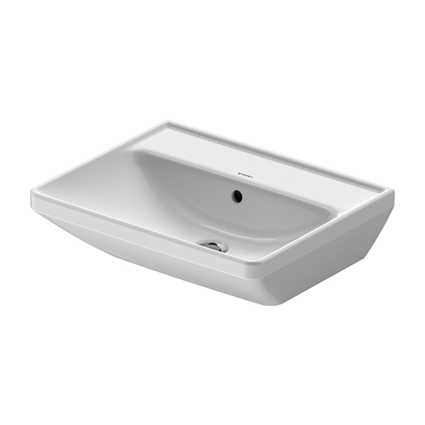 Immagine di Duravit D-NEO lavabo 55 cm, con troppopieno, lato inferiore smaltato, colore bianco 2366550060