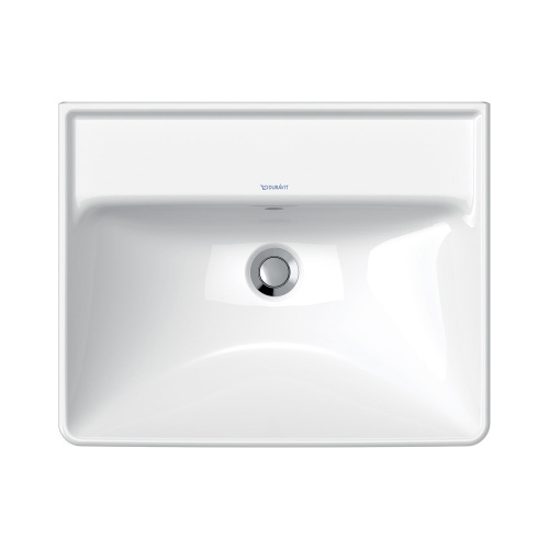 Immagine di Duravit D-NEO lavabo 55 cm, con troppopieno, lato inferiore smaltato, colore bianco 2366550060