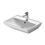 Immagine di Duravit D-NEO lavabo 60 cm monoforo, con troppopieno, con bordo per rubinetteria, lato inferiore smaltato, Wondergliss, colore bianco 23666000001