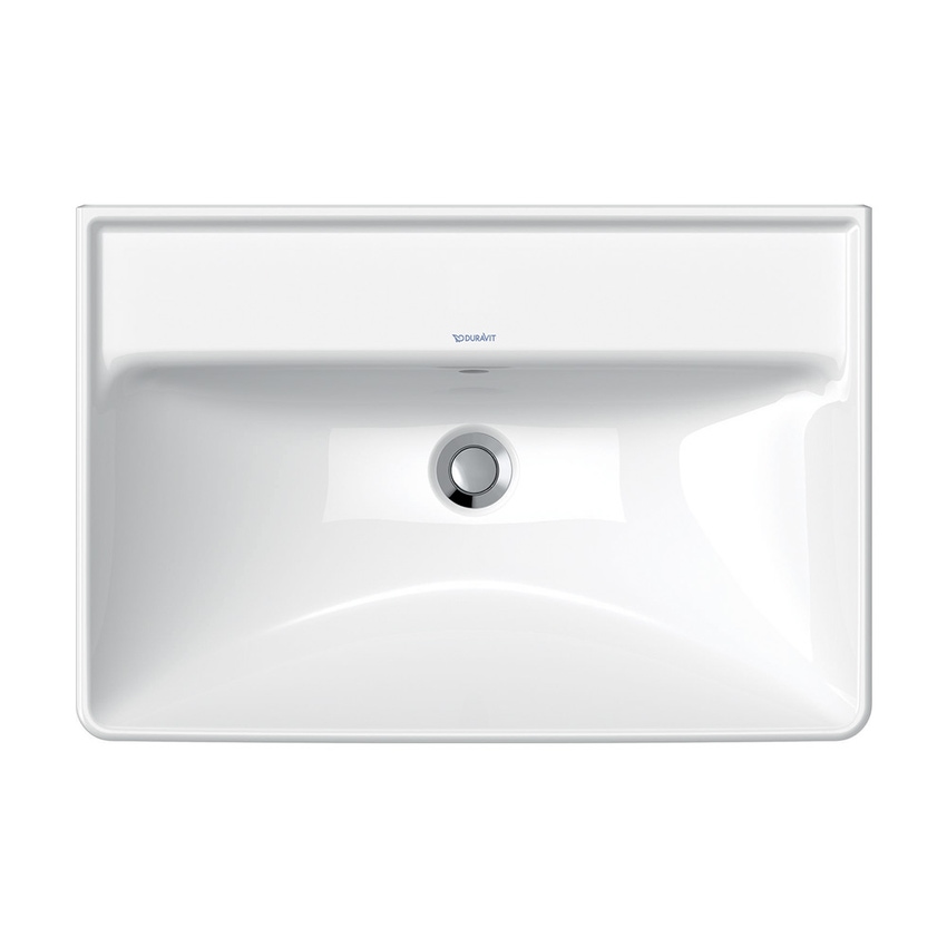 Immagine di Duravit D-NEO lavabo 65 cm, con troppopieno, lato inferiore smaltato, Wondergliss, colore bianco 23666500601
