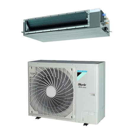 Immagine di Daikin FBA-A Canalizzabile media prevalenza Climatizzatore canalizzabile monosplit inverter | unità esterna SKY AIR Alpha 9.5 kW unità interna 35000 BTU RZAG100NV1+FBA100A
