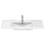 Immagine di Duravit D-NEO lavabo consolle 105 cm monoforo, con troppopieno, con bordo per rubinetteria, lato inferiore smaltato, colore bianco 2367100000