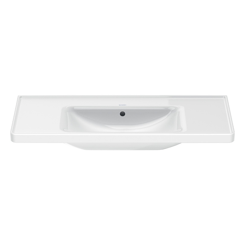 Immagine di Duravit D-NEO lavabo consolle 105 cm, con troppopieno, lato inferiore smaltato, colore bianco 2367100060