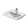 Duravit D-NEO lavabo consolle 65 cm monoforo, con troppopieno, con bordo per rubinetteria, lato inferiore smaltato, Wondergliss, colore bianco 23676500001