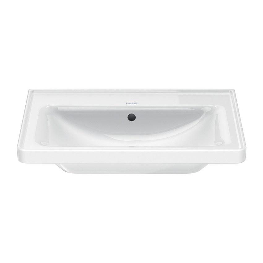 Immagine di Duravit D-NEO lavabo consolle 65 cm, con troppopieno, lato inferiore smaltato, colore bianco 2367650060