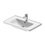 Immagine di Duravit D-NEO lavabo consolle 80 cm monoforo, con troppopieno, con bordo per rubinetteria, lato inferiore smaltato, Wondergliss, colore bianco 23678000001