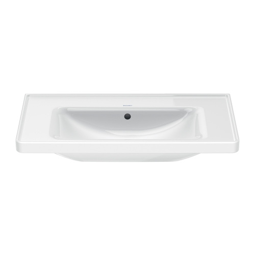 Immagine di Duravit D-NEO lavabo consolle 80 cm, con troppopieno, lato inferiore smaltato, colore bianco 2367800060